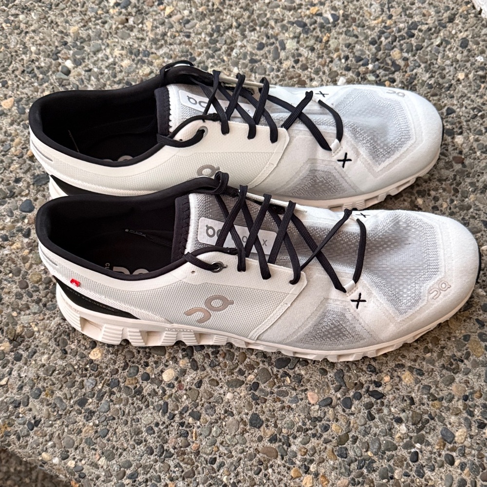 On Running Men's White and Black Athletic Shoes